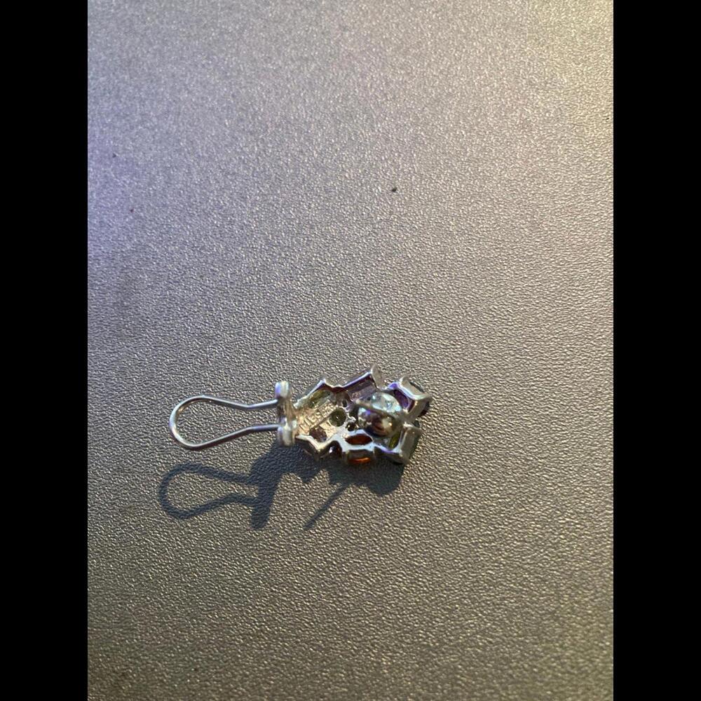 Sterling Multiple Gemstone Stud Earrings - image 4